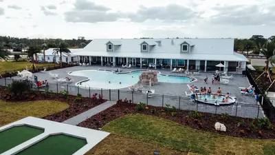 resort building and pool