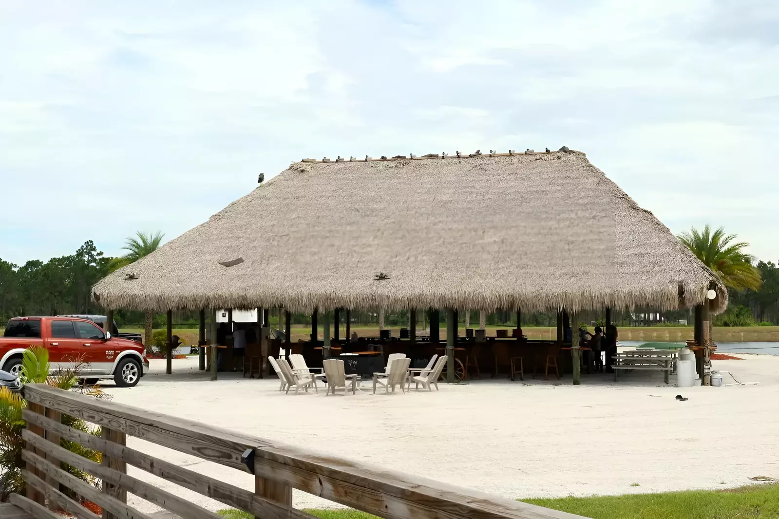 covered area at resort