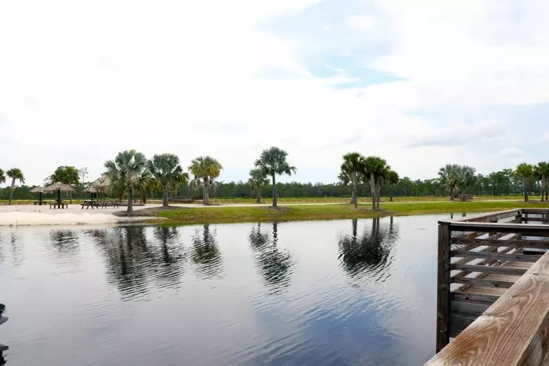 water from pier at resort